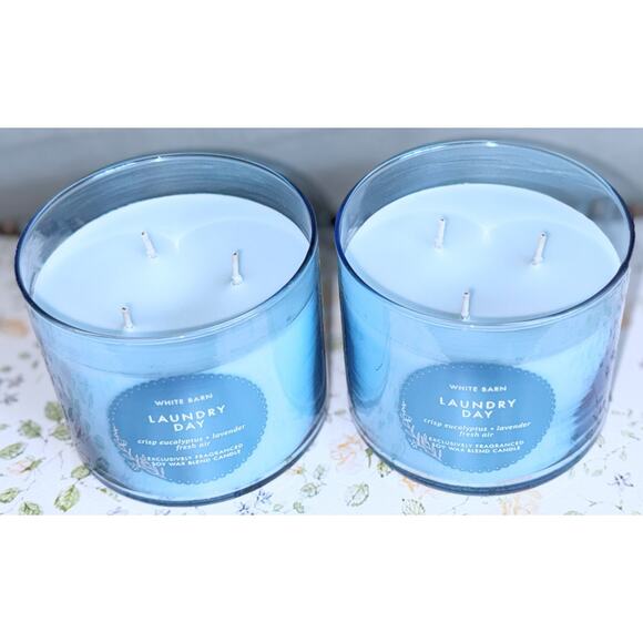 Lot of 2 Bath & Body Works Laundry Day Large 3-Wick Scented Candle 14.5oz - Picture 4 of 6
